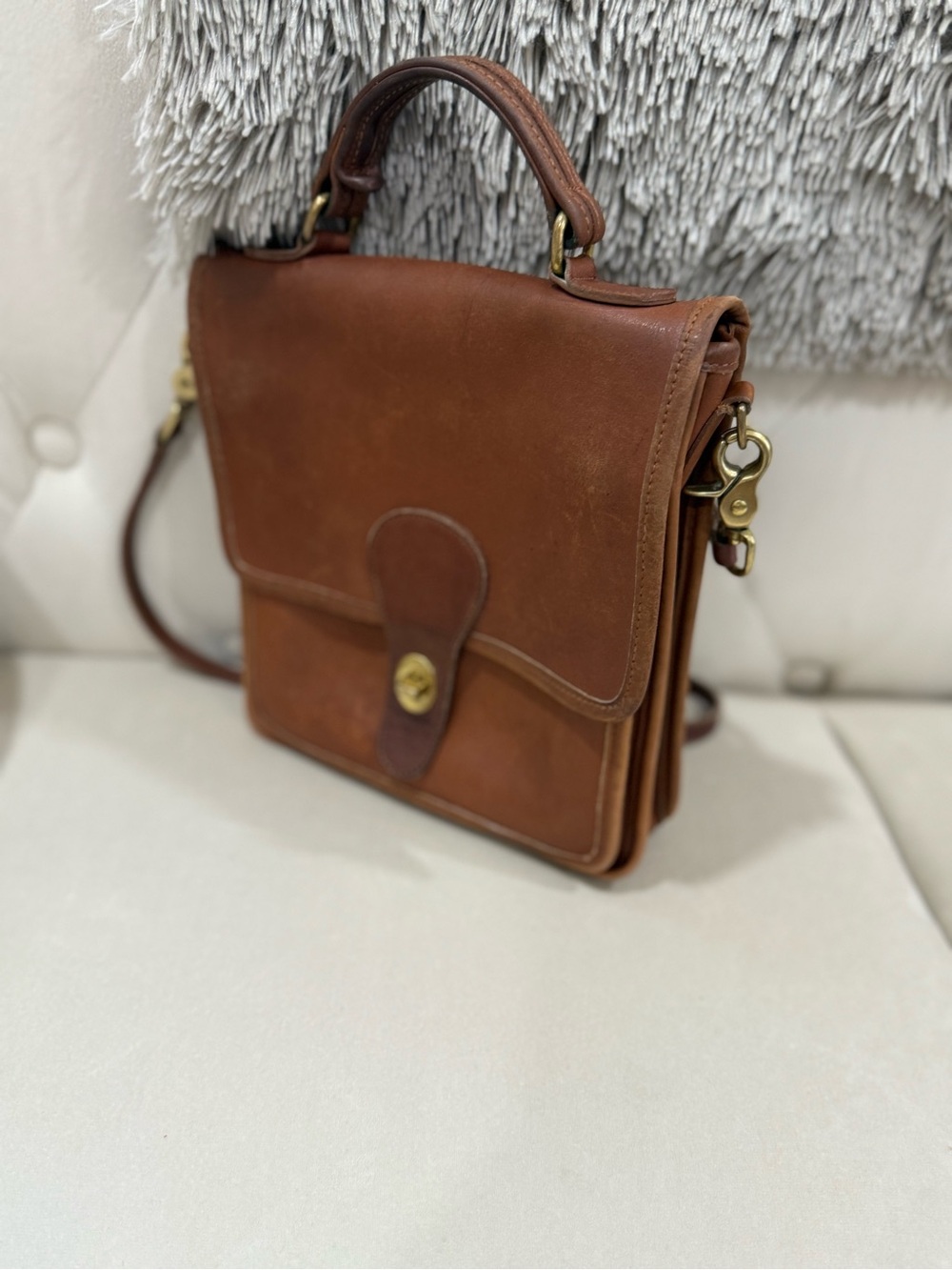 Coach Tan Leather Interior with Branded Patch